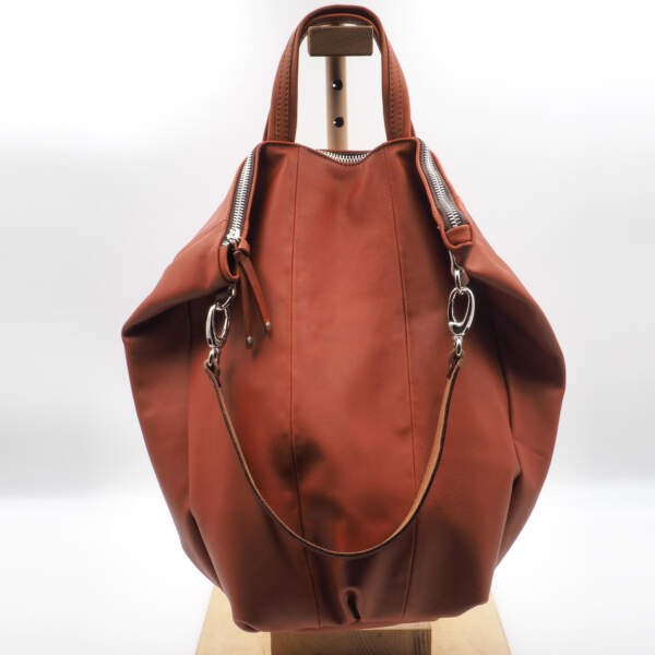 LETA SHOULDER BAG copper brown leather