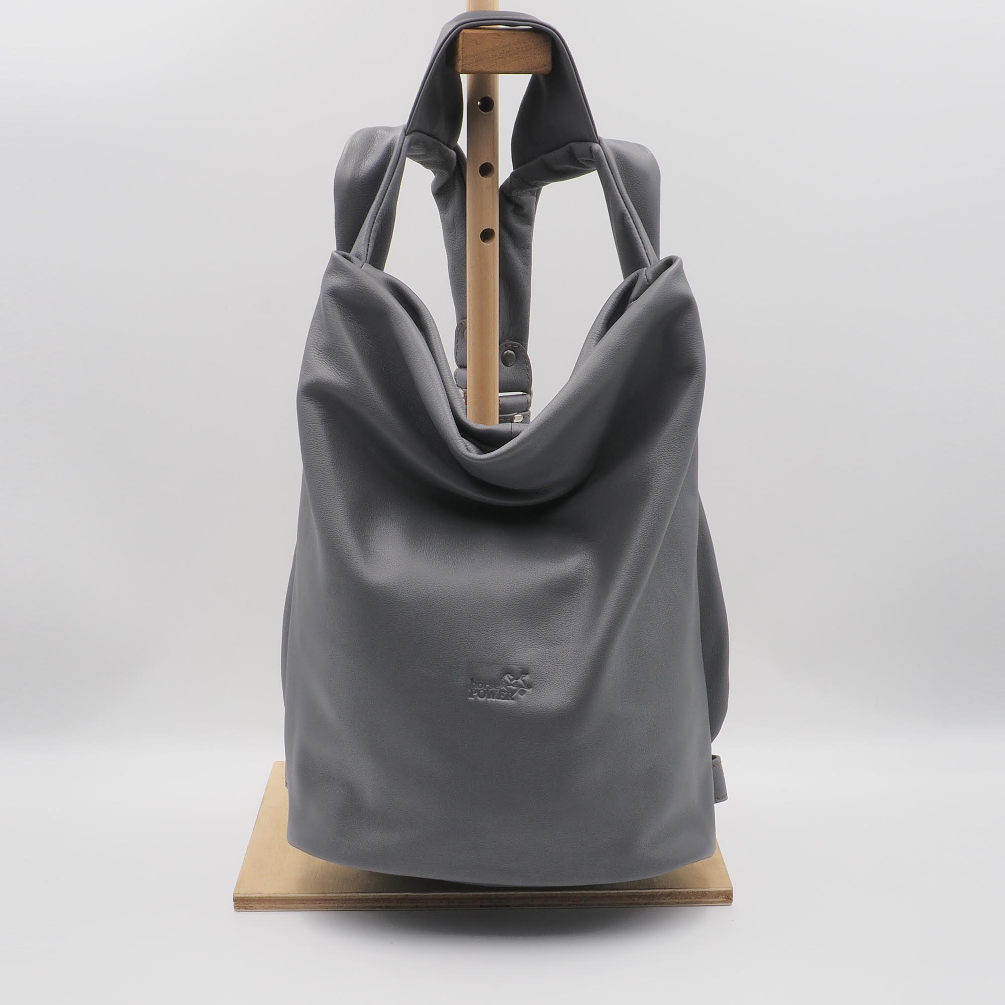 LAOURA BACKPACK grey leather