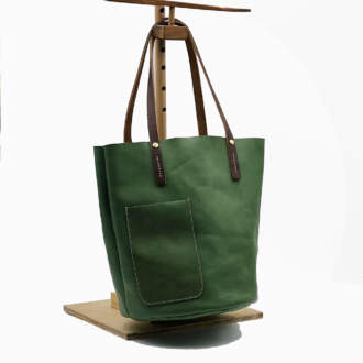 BARREL-SHOPPING-BAG-GREEN-LEATHER-00