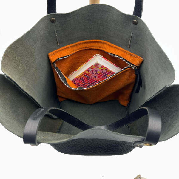 BASKET SHOPPING BAG κόκκινο δέρμα