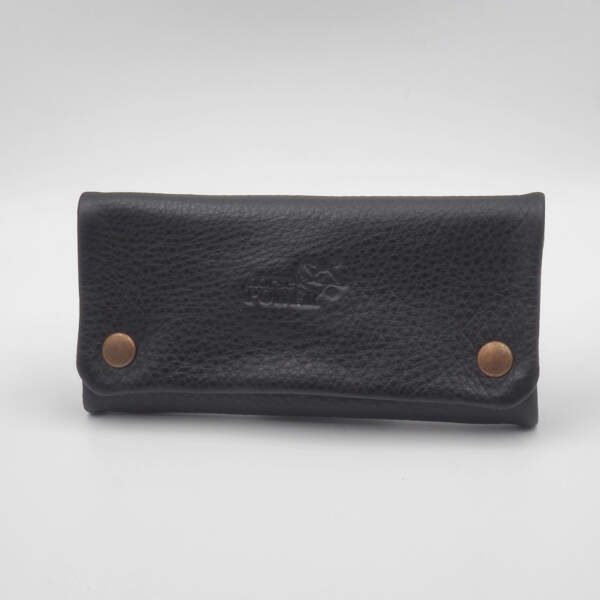 ROLLING tobacco case black leather