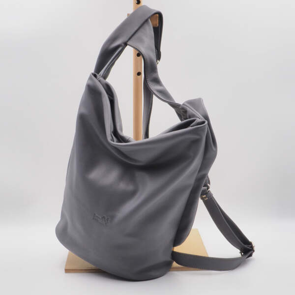 LAOURA BACKPACK grey leather