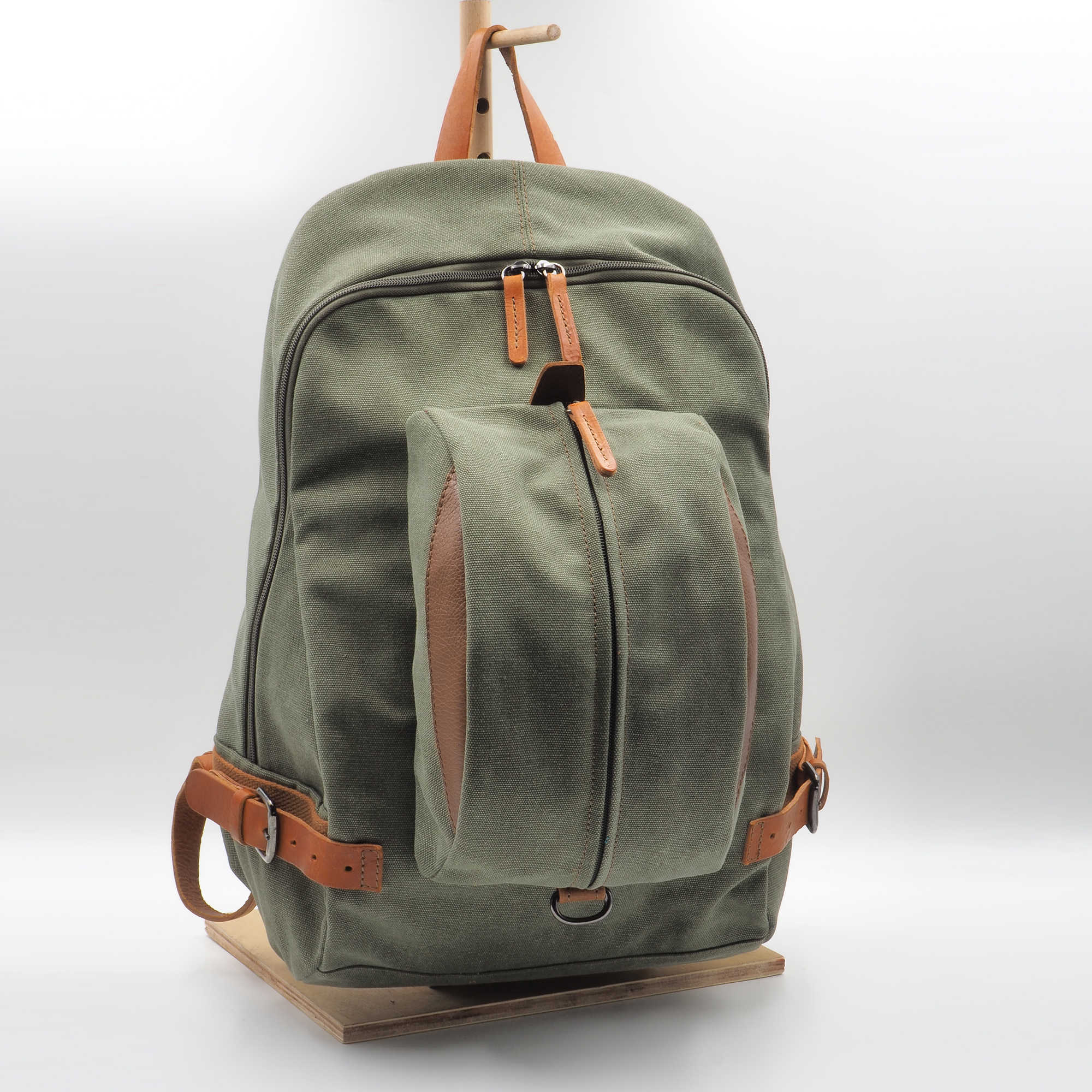 UNISEX BACKPACK CANVAS-LEATHER