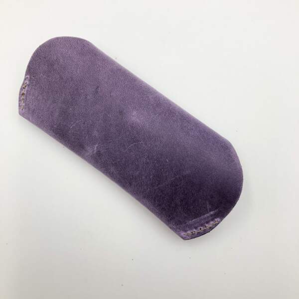RETRO GLASSES CASE purple leather