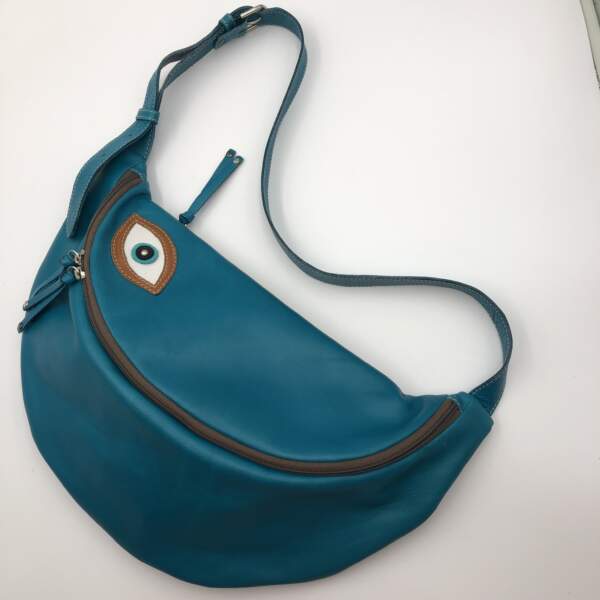 THEA SLING BAG turqouise leather