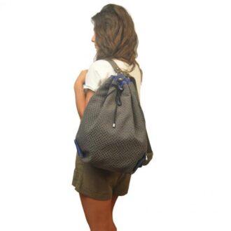 ALEXIA BACKPACK blue canvas – leather