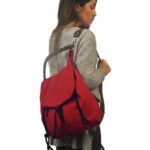 DAPHNE BACKPACK red canvas – leather