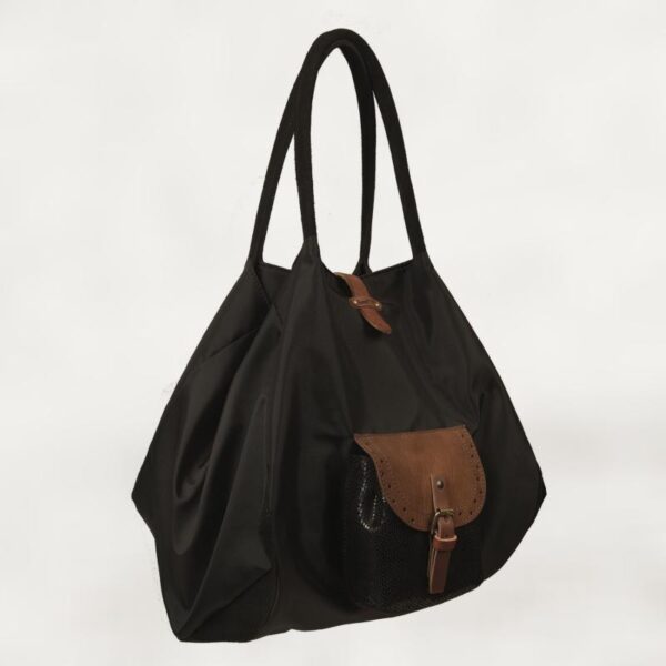 GIRONA SHOPPING BAG black waterproof-leather
