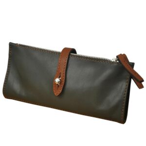 ILIOS WALLET olive green  leather