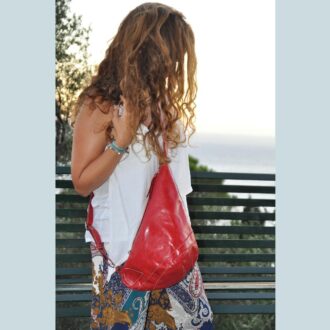 KORINA SLING BAG red leather