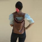 LAOURA BACKPACK chestnut brown leather