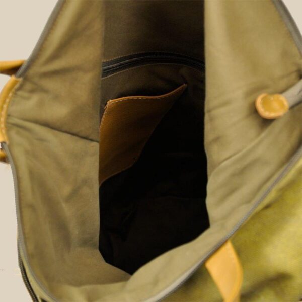 MOIRA MULTI BAG olive green canvas - leather