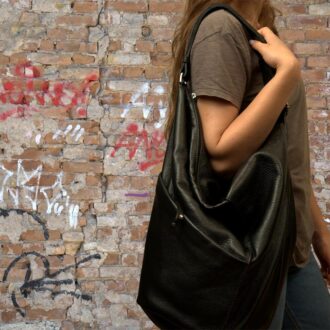 NERA SHOULDER BAG black leather