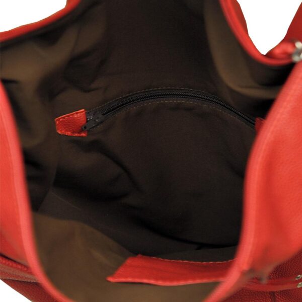 NERA SHOULDER BAG red leather