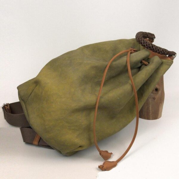 PELAGOS BACKPACK light olive canvas – leather