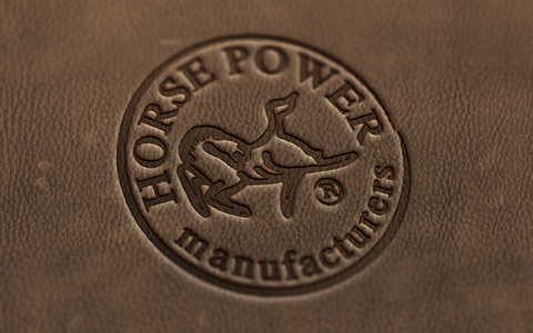 Σφραγίδα Horse Power Manufacturers σε δέρμα
