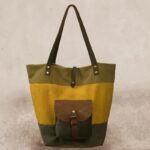 TOULOUSE SHOPPING BAG yellow canvas – leather