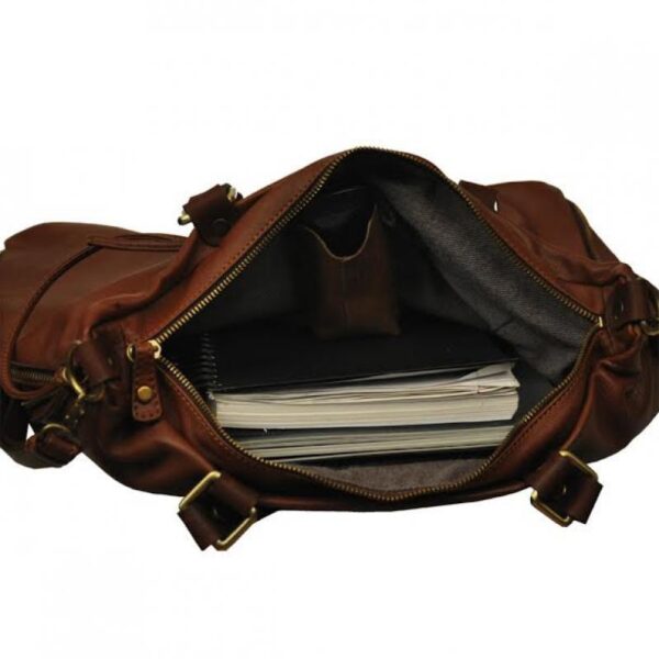 VALERIANA SHOULDER BAG castagno brown leather