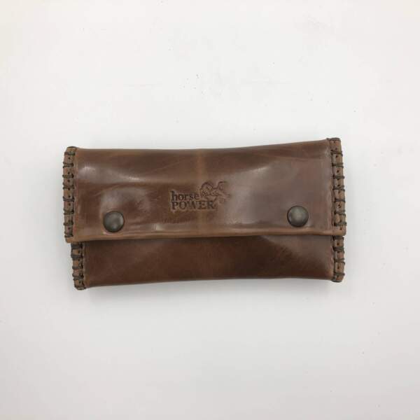 FUMO TOBACCO CASE pull-up brown leather